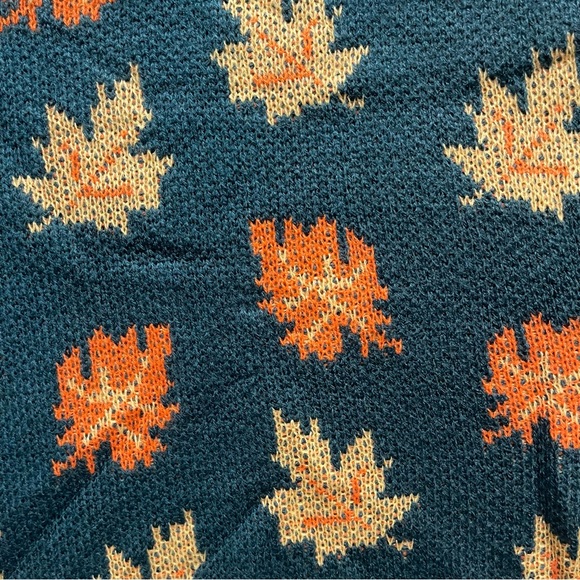 Green Leaf Sweater - Fall Pullover Big Cozy Fall Leaf Sweater - XXL - Picture 3 of 6